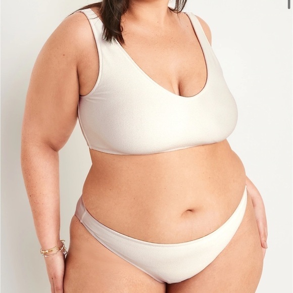 Nwt Old Navy 3x Cream Two Piece Plus Swim Bikini Set - Picture 1 of 11